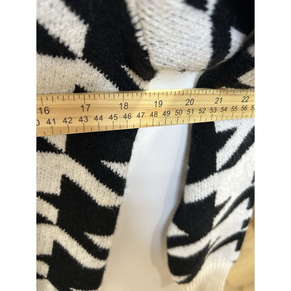 NEW Loft‎ Cardigan Womens  Black White Striped Button Up Slub Cotton - Picture 6 of 7